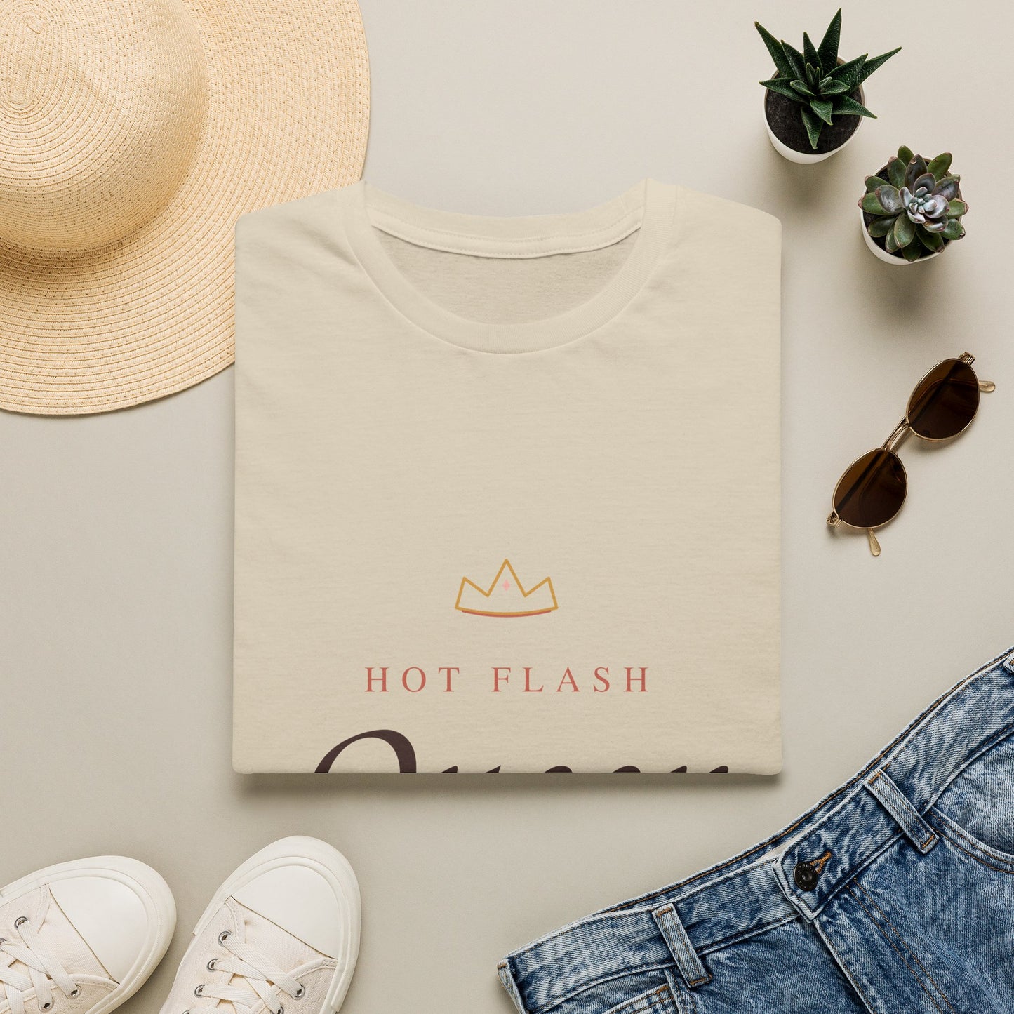 Hot Flash Queen T-Shirt — Empowering Menopause Shirt