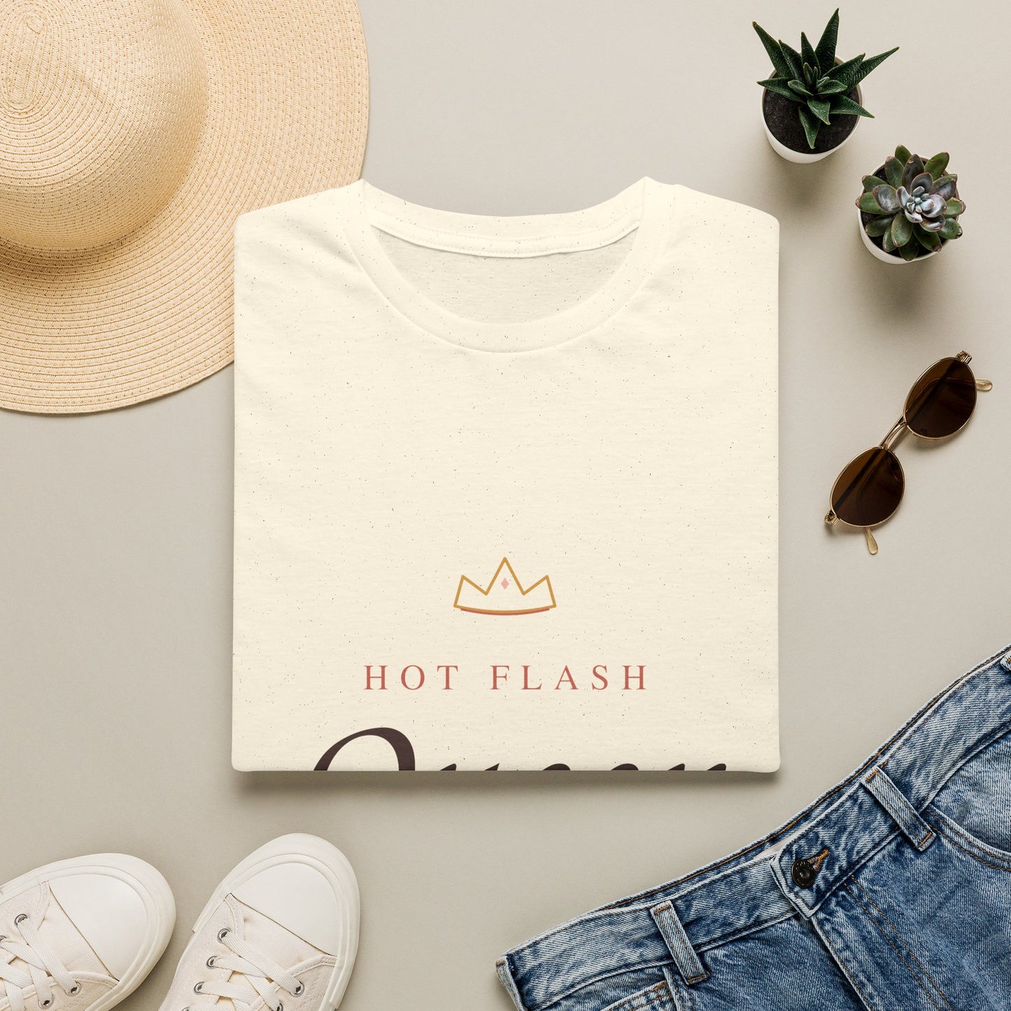 Hot Flash Queen T-Shirt — Empowering Menopause Shirt